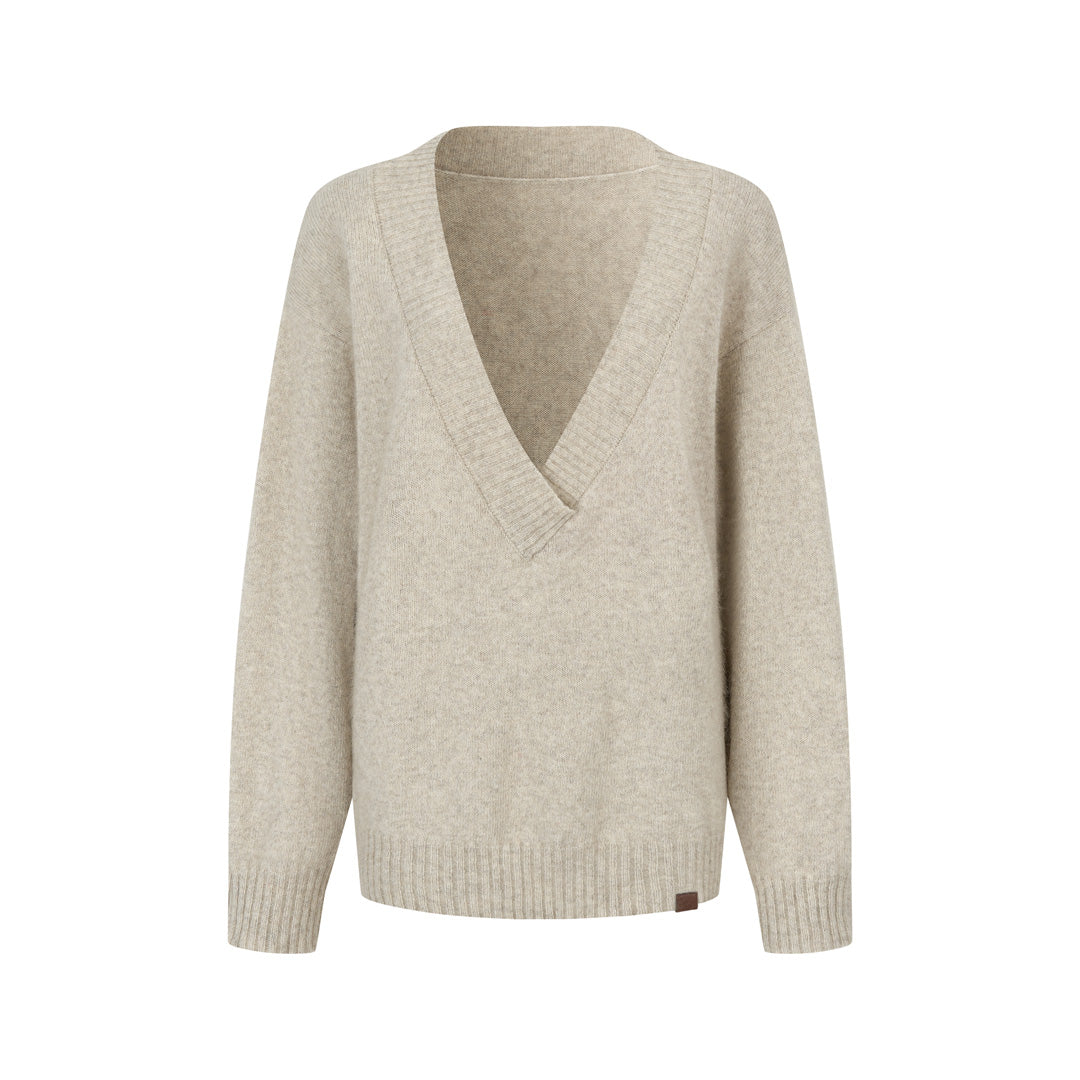 VIA PITTI VIADK781 Heavy wool big V-neck loose sweater
