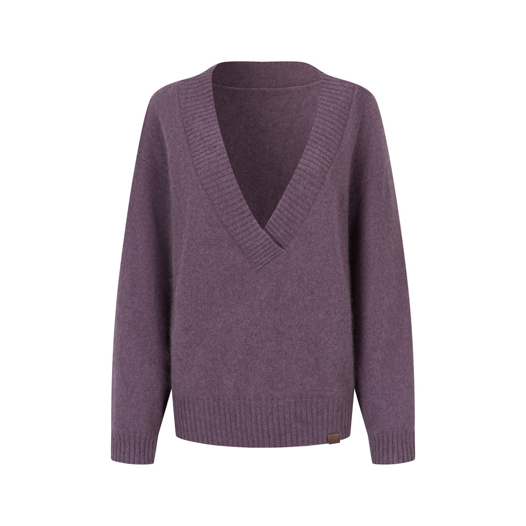 VIA PITTI VIADK781 Heavy wool big V-neck loose sweater