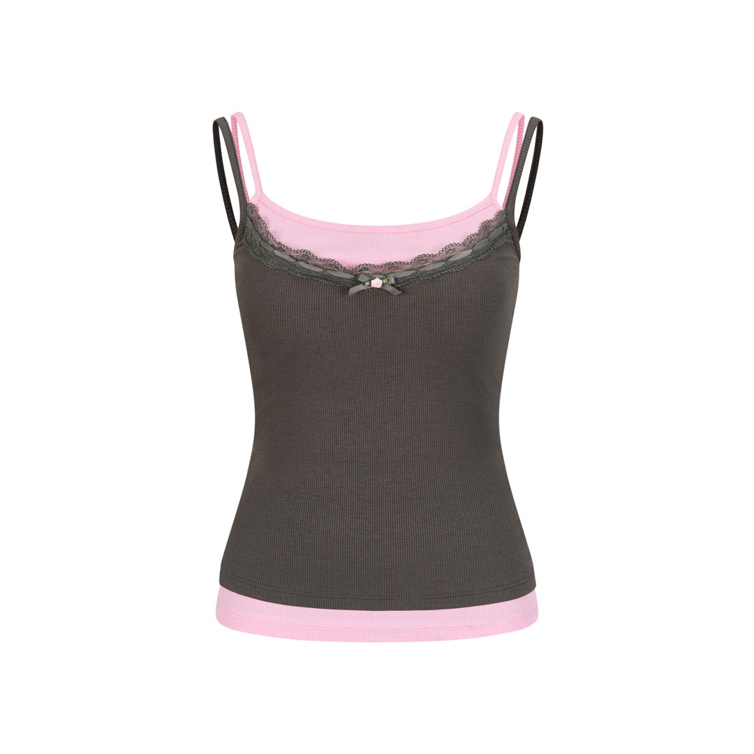 VIA PITTI VIAAT911 Color blocked patchwork camisole vest