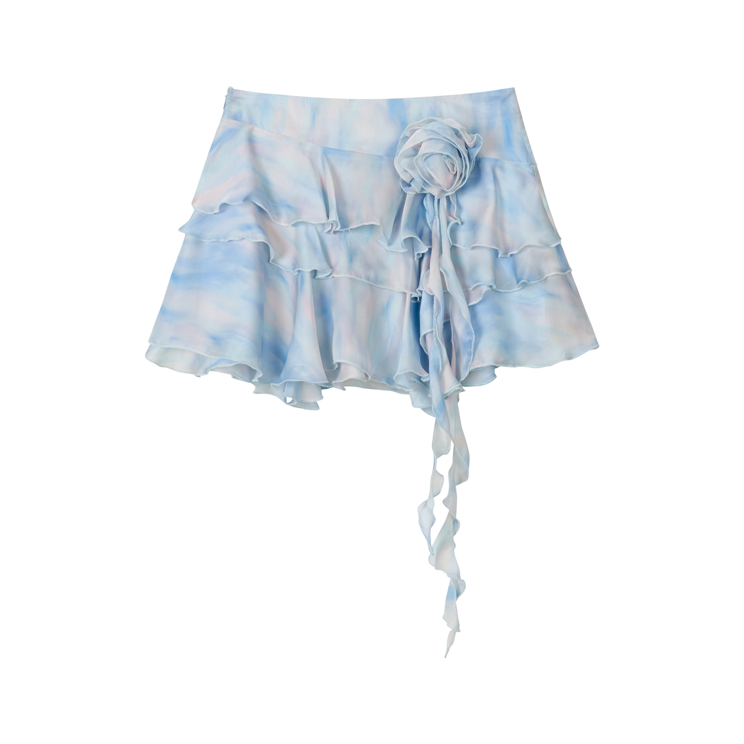 VIA PITTI VIABTP285&VIABS289 Ribbon strap tiered top + skirt set (2color)