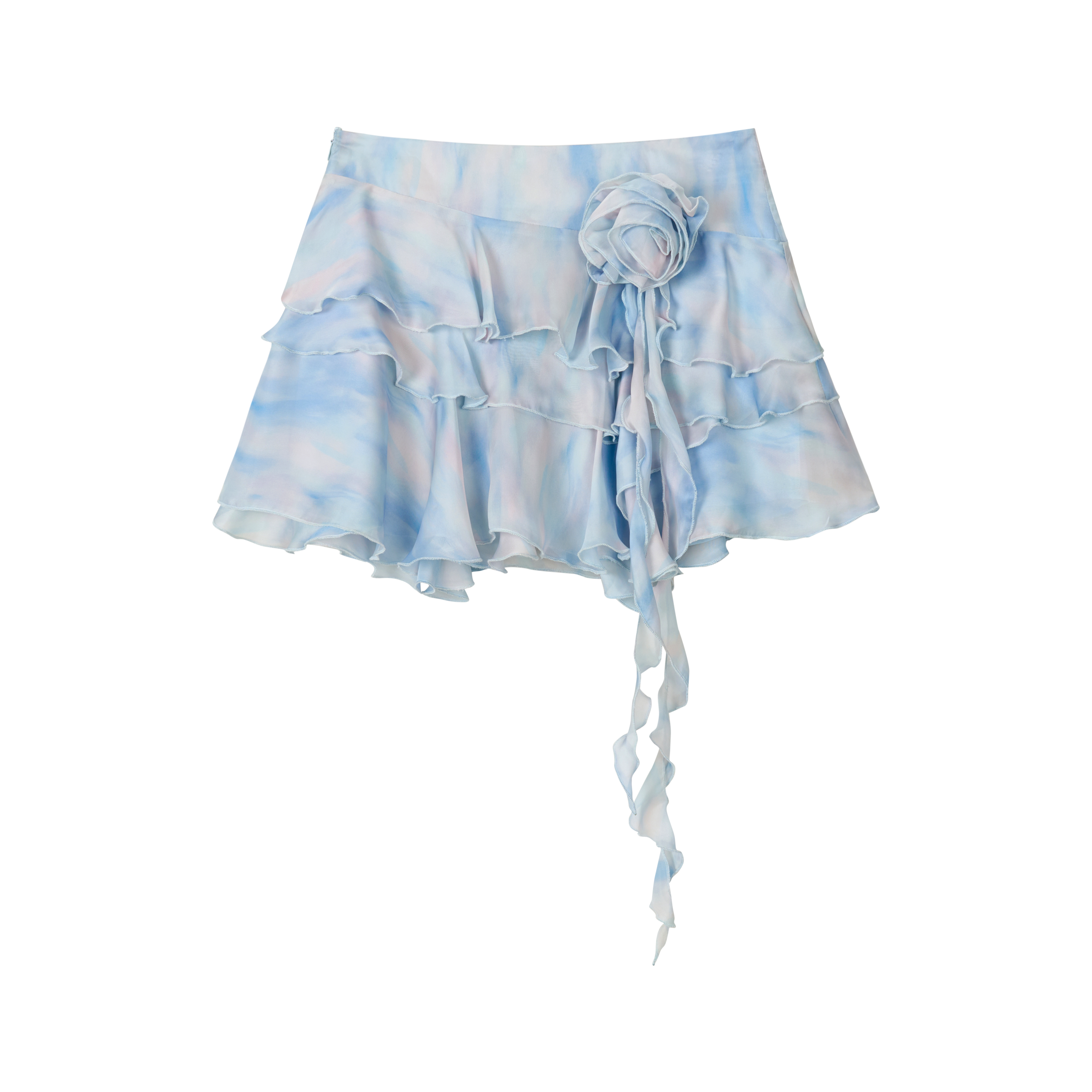 VIA PITTI VIABTP285&VIABS289 Ribbon strap tiered top + skirt set (2color)