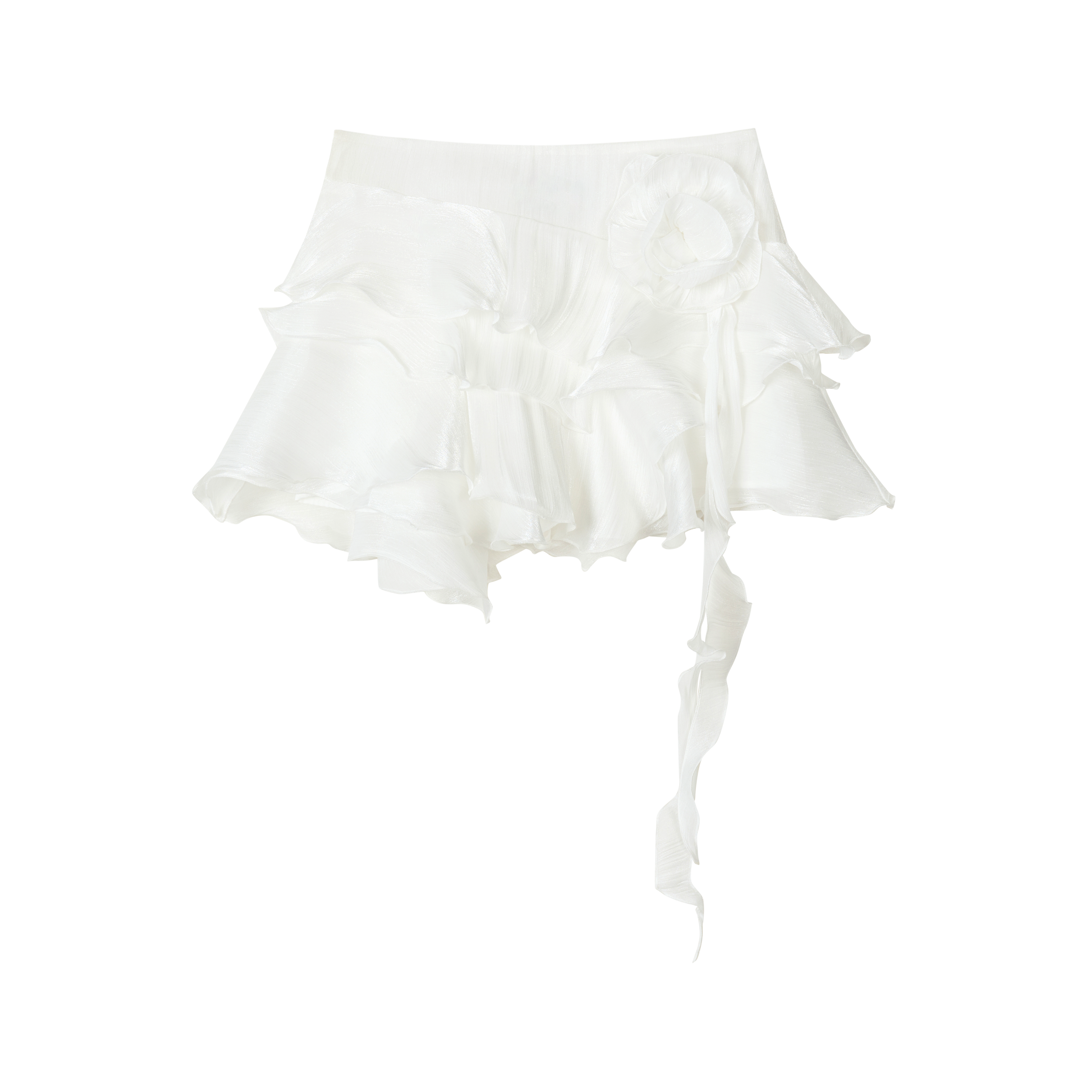 VIA PITTI VIABTP285&VIABS289 Ribbon strap tiered top + skirt set (2color)