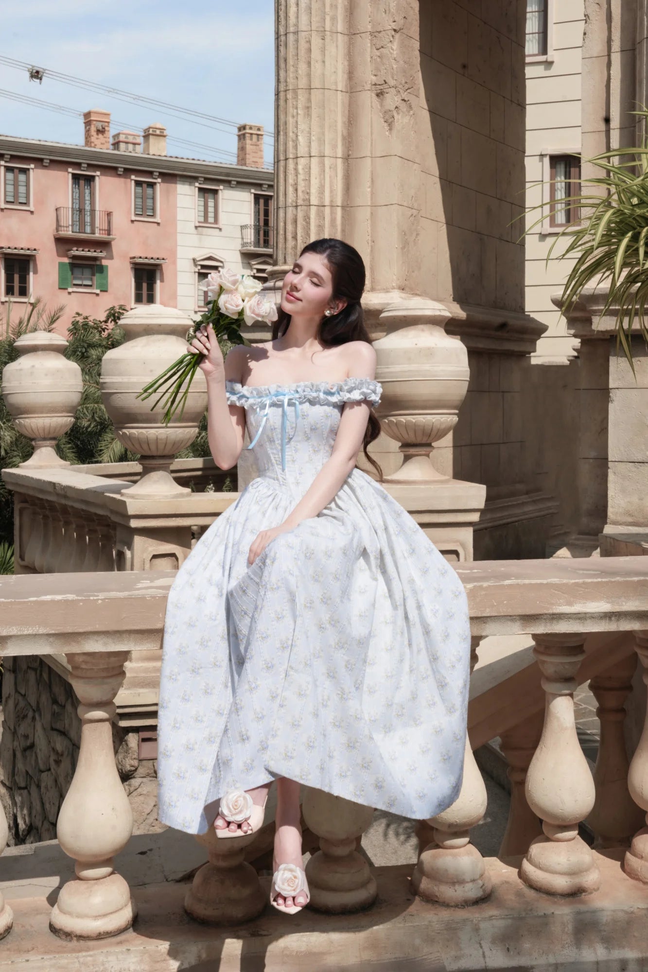 BEL ANGE SHARMAINE BLUE DRESS