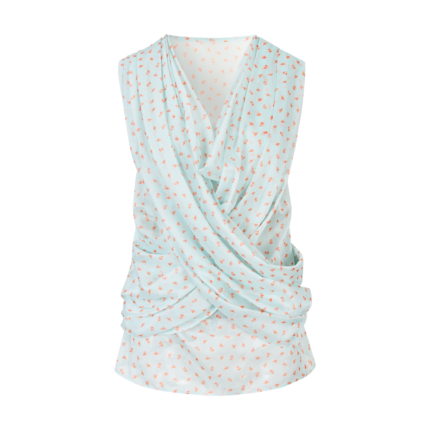 VIA PITTI VIABTP345 Floral sleeveless top