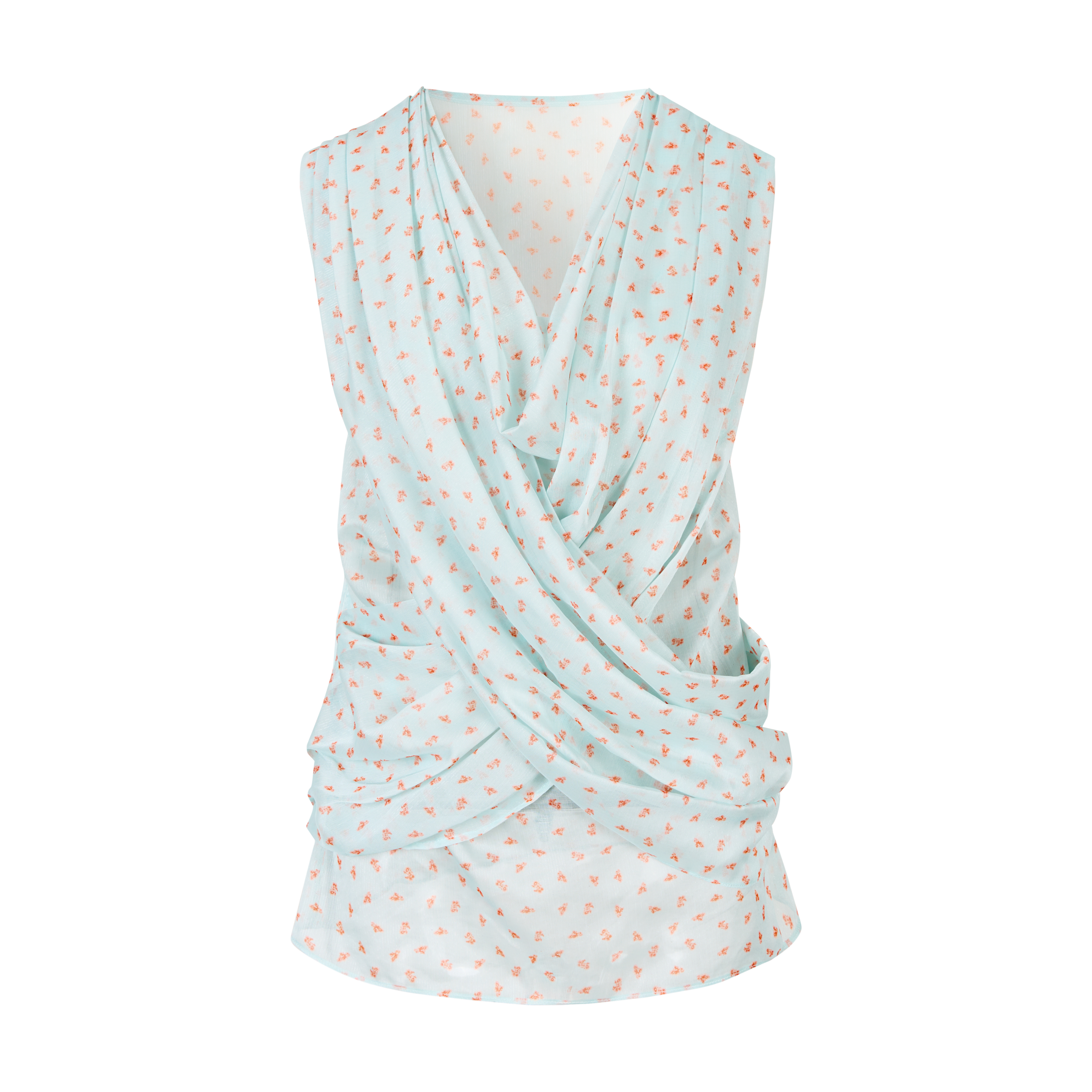 VIA PITTI VIABTP345 Floral sleeveless top