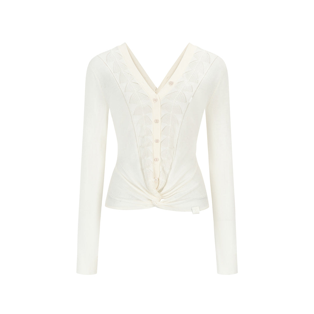 VIA PITTI VIABK6020 Woolen thin cardigan