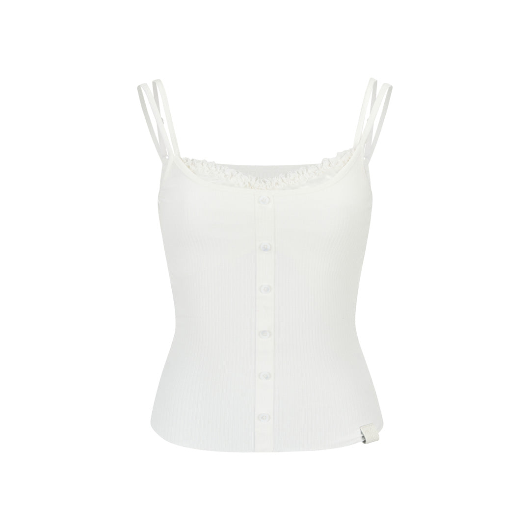 VIA PITTI VIADTP767 Splicing button decoration camisole vest