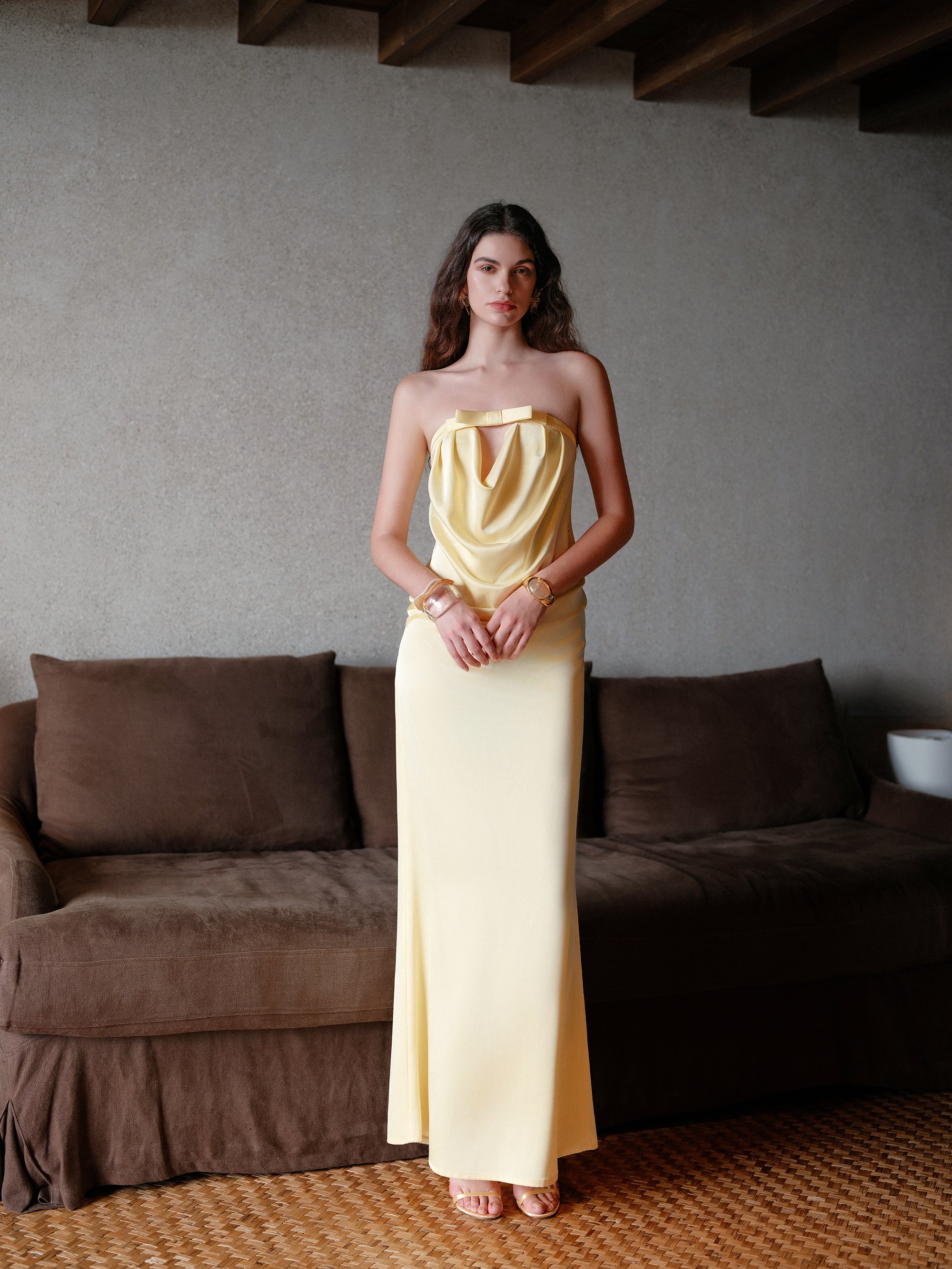 SHEERLUCK SLLYQ25132 Strapless and backless dress(2color)