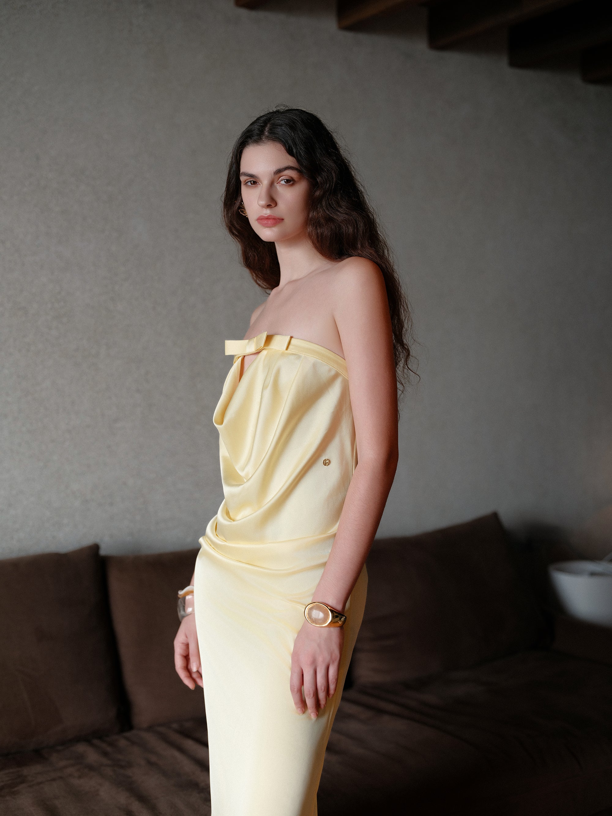 SHEERLUCK SLLYQ25132 Strapless and backless dress(2color)