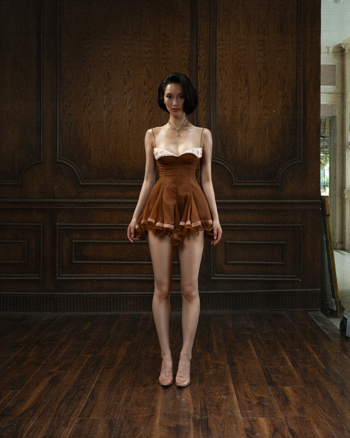 Huelleyrose Shtobe Dress - Brown