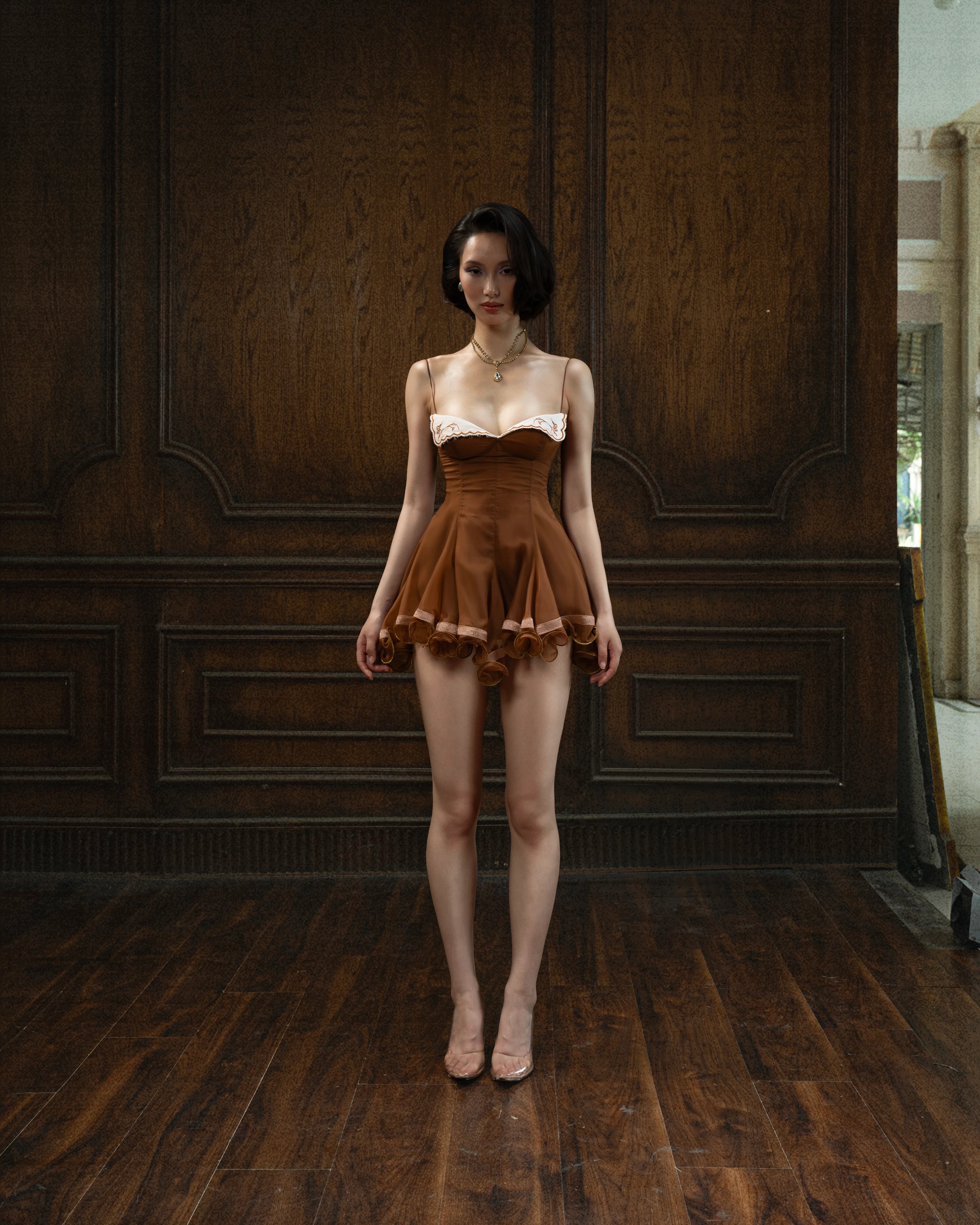Huelleyrose Shtobe Dress - Brown