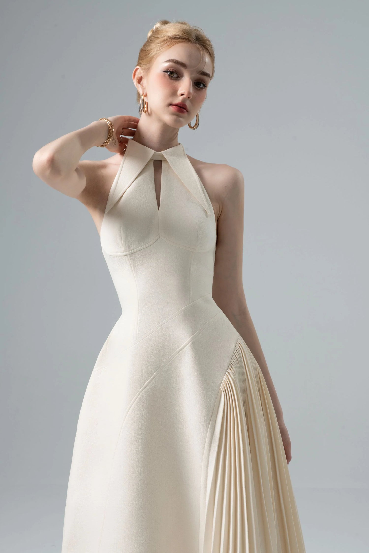 CICI Sale Charlene Halterneck Midi Dress