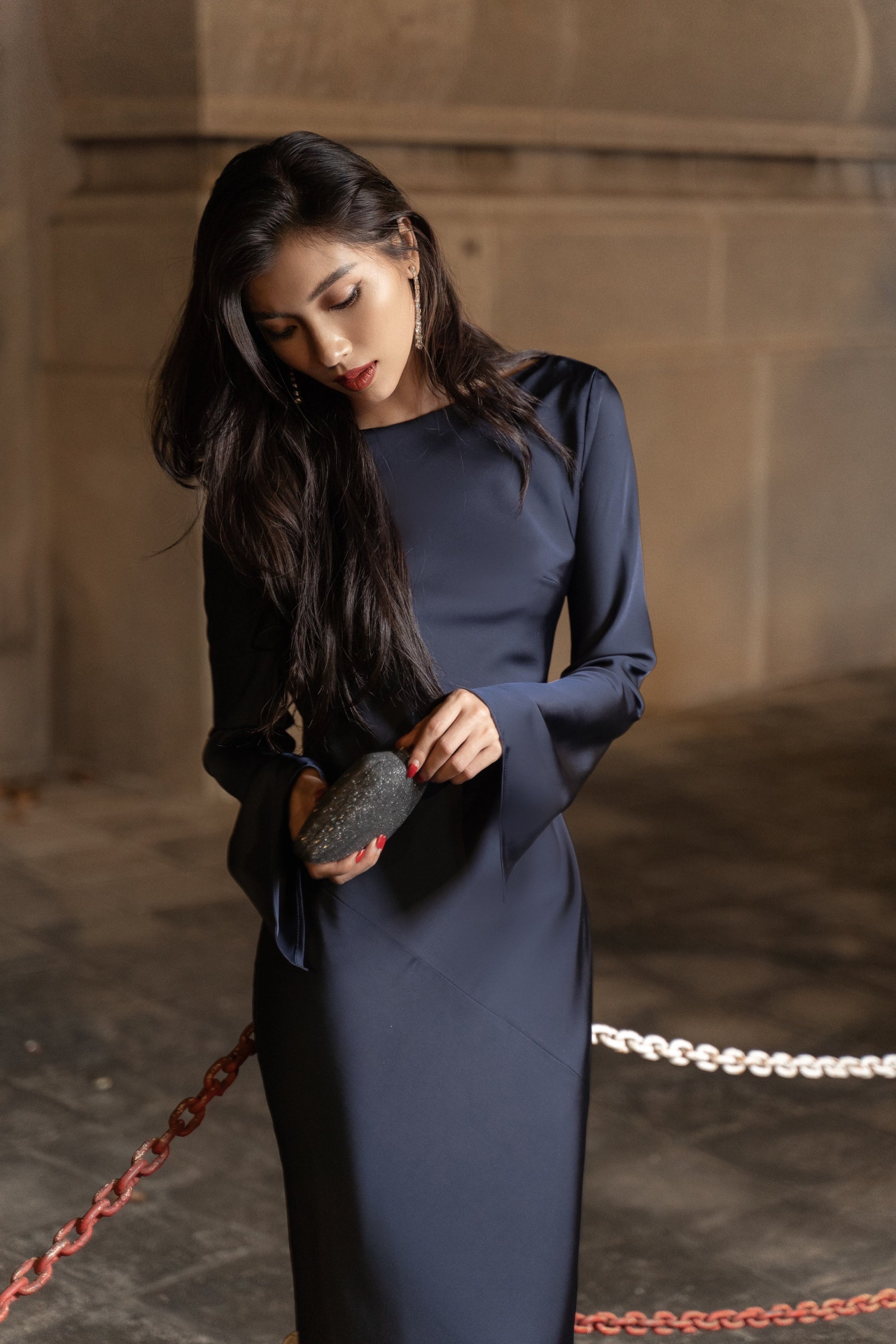 KISSERINE LILY SILK DRESS(4color)