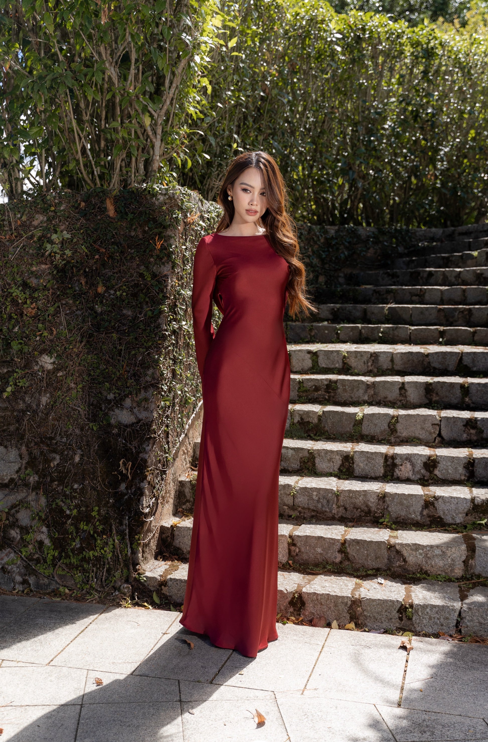 KISSERINE LILY SILK DRESS(4color)