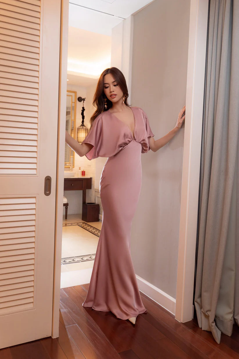 KISSRINE SIREN SILK DRESS(4color)