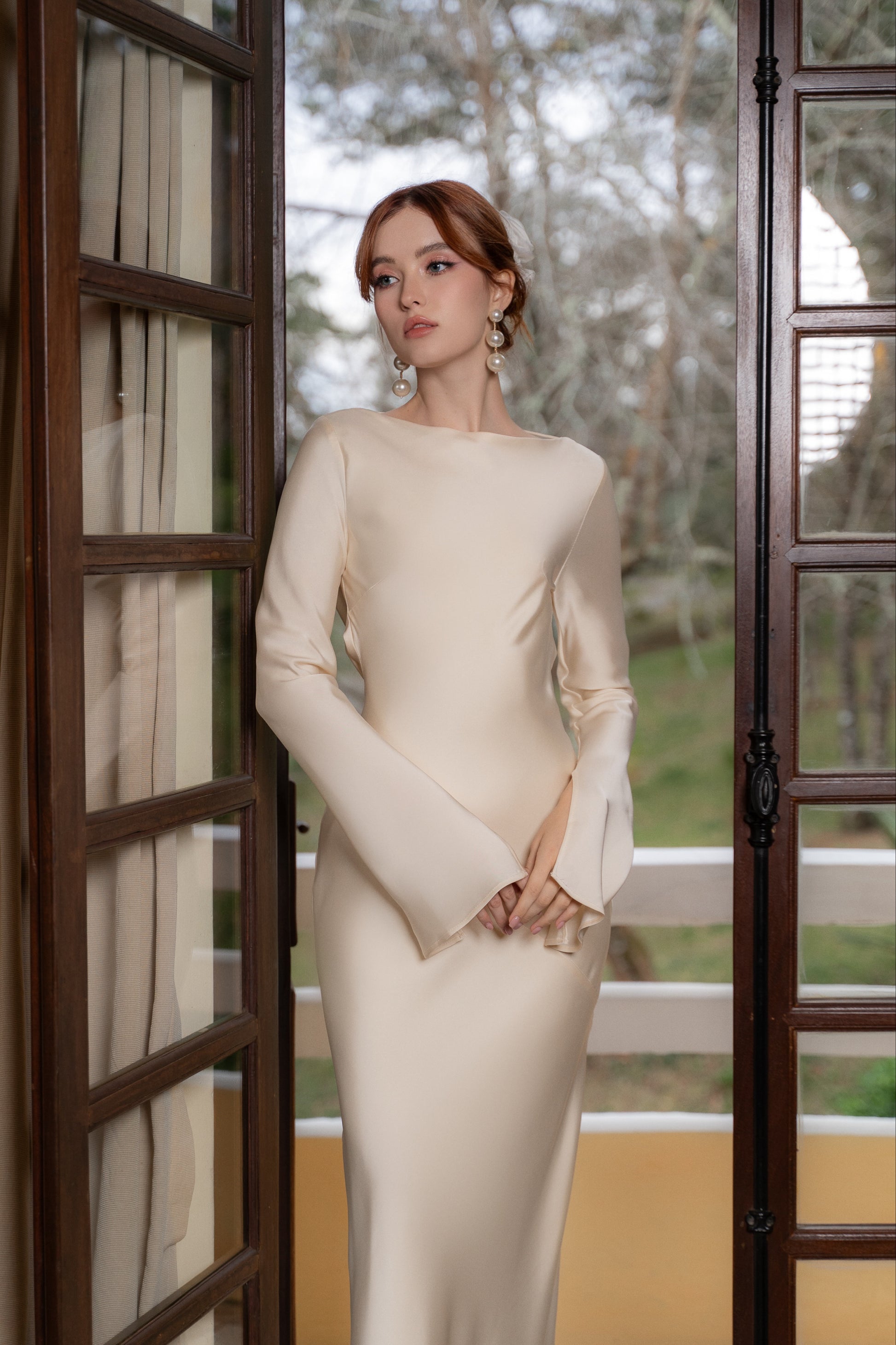KISSERINE LILY SILK DRESS(4color)