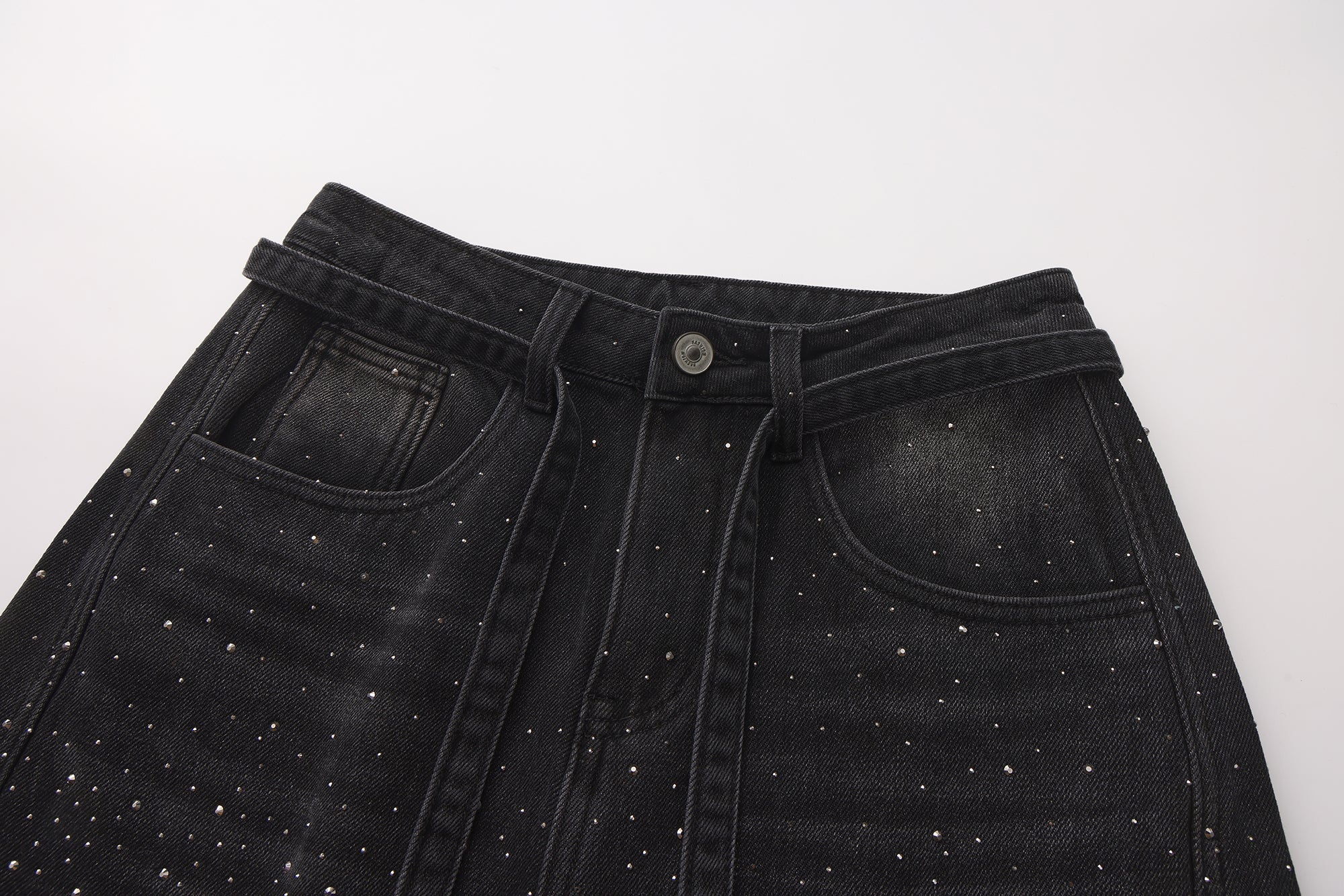 Straight-leg loose glitter pants (2color)