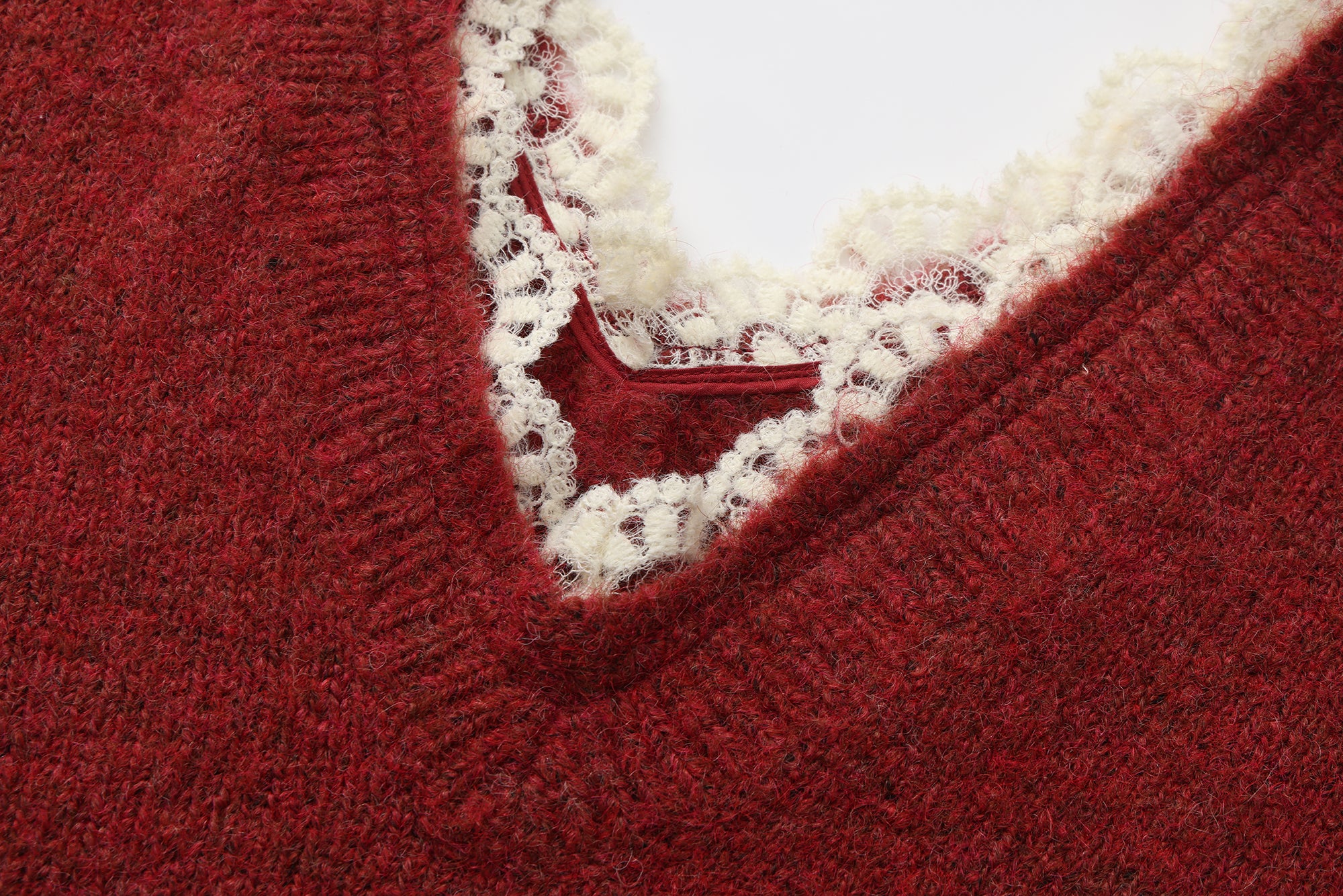 Sweater with detachable bows (Red)