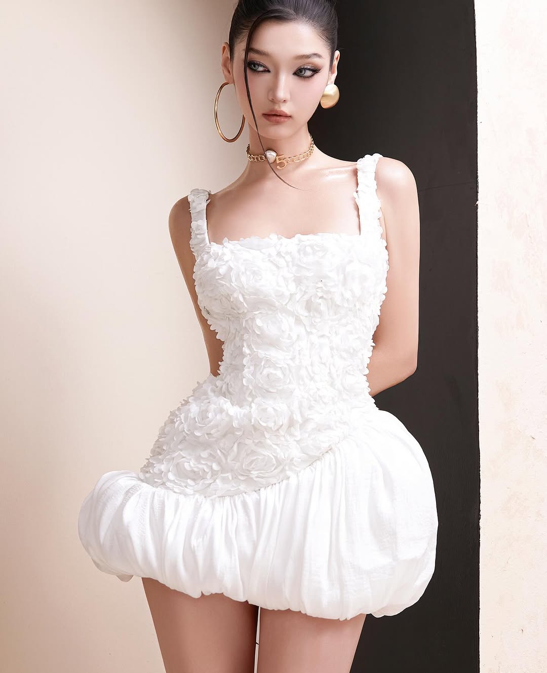 MAEL FEMME Petal fluffy dress