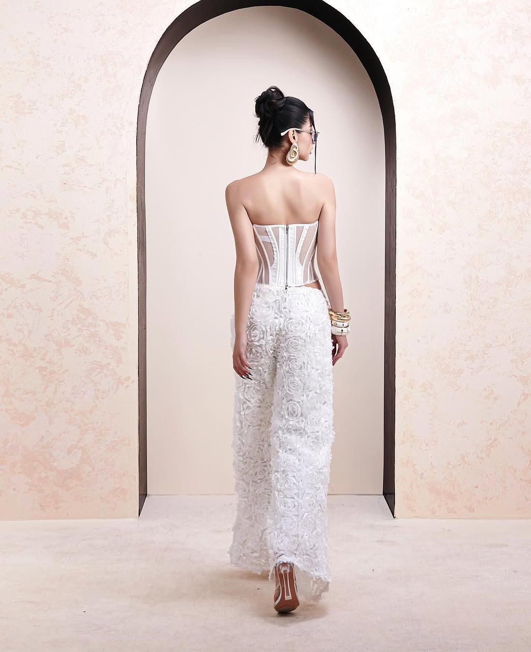 MAEL FEMME White corset + pants set (seperate)