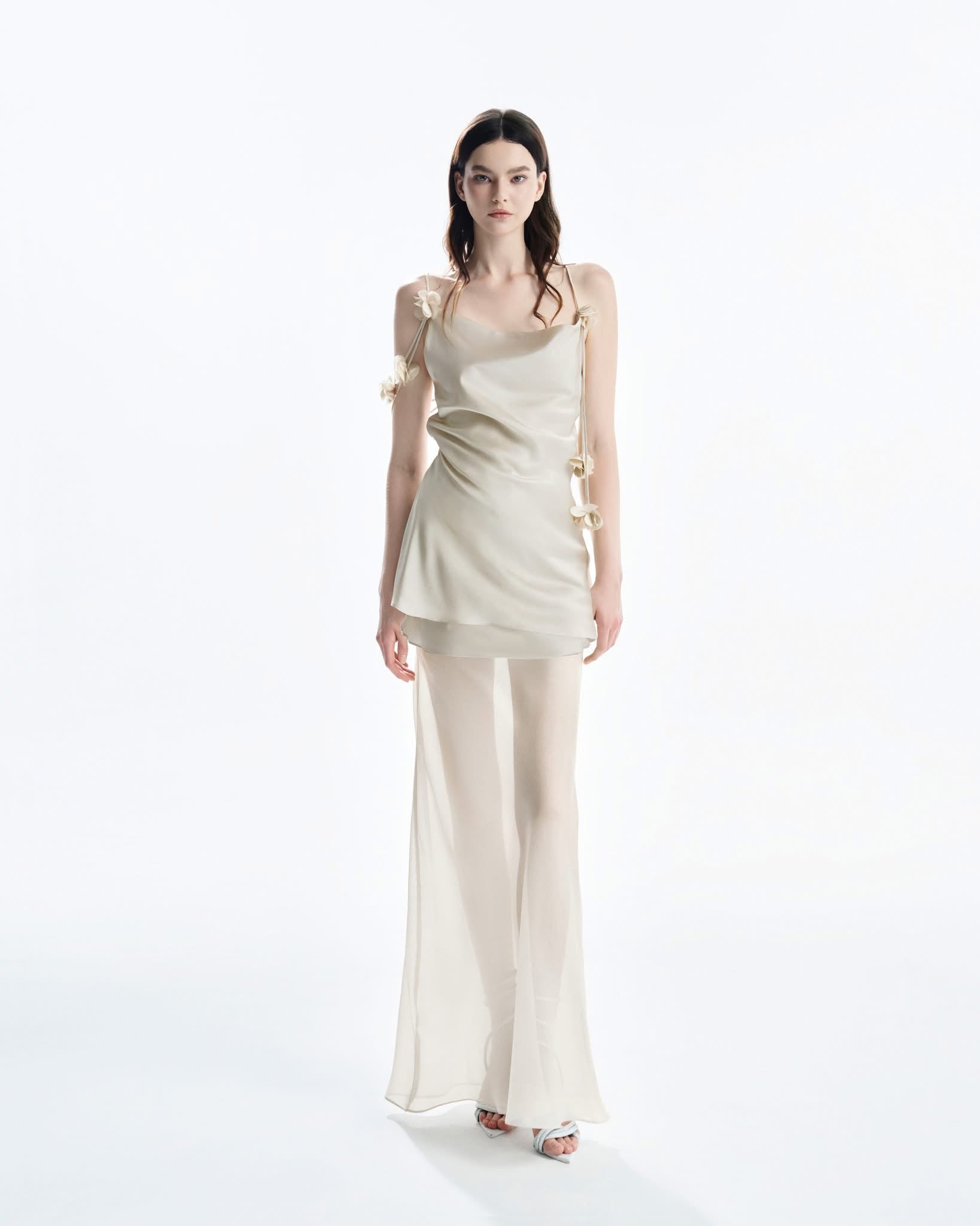 MUST HAVE Strappy top & Tow tiered midi skirt