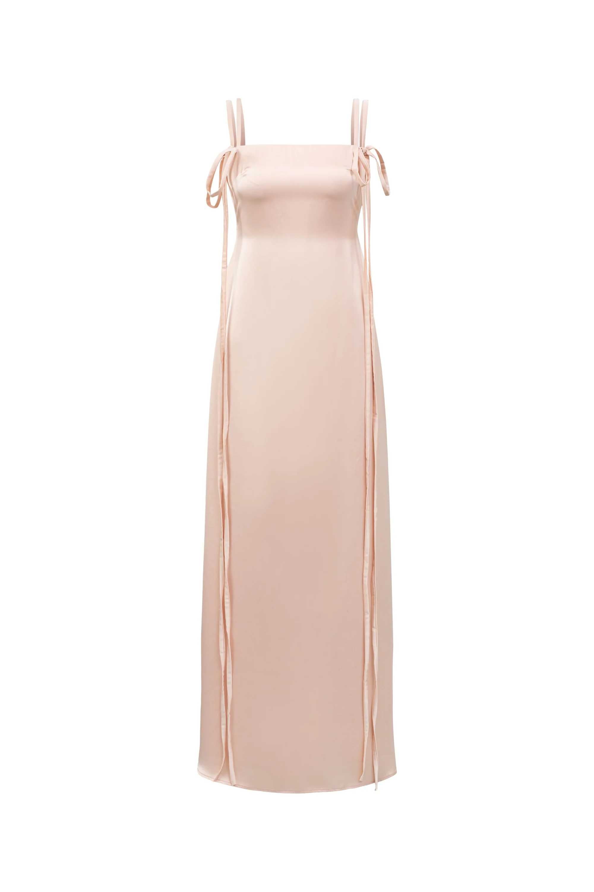 Phoebe Bow tie strap suspender dress