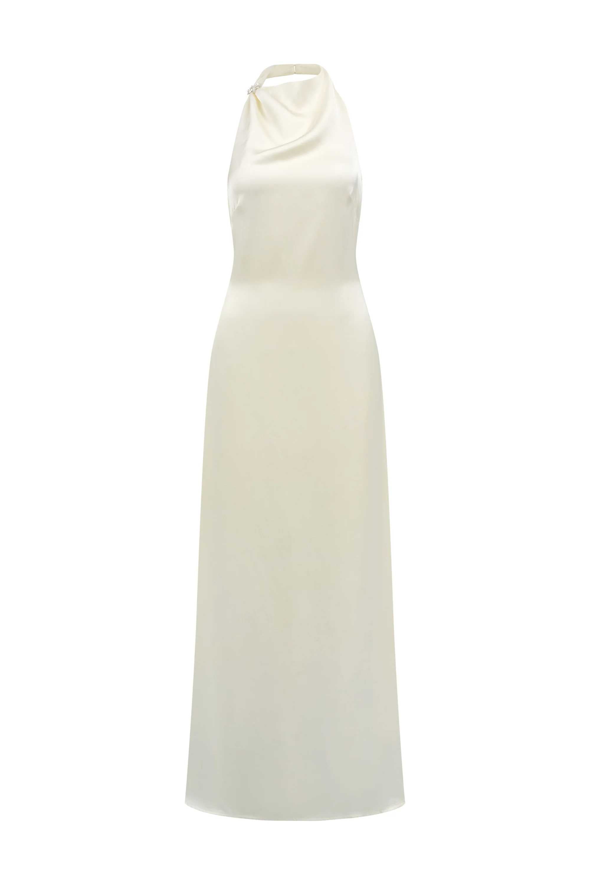 Phoebe Silk-Halter Neck Dress