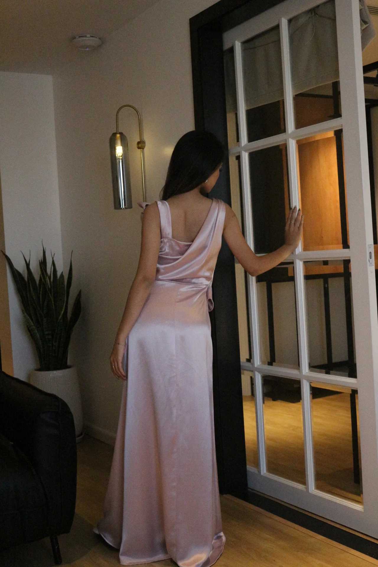 Phoebe Silk in Pink Dress