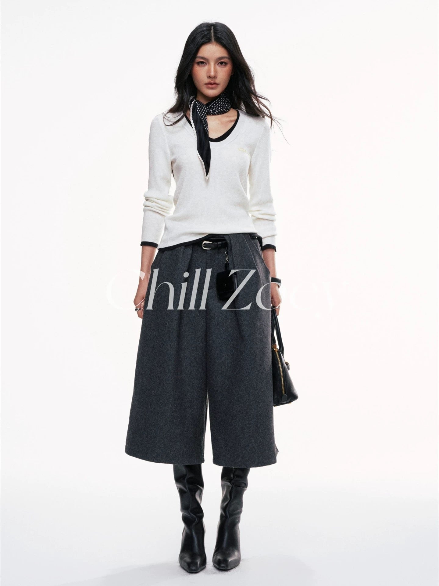 Chill Zoey Winter Variations Fake Two Piece Top