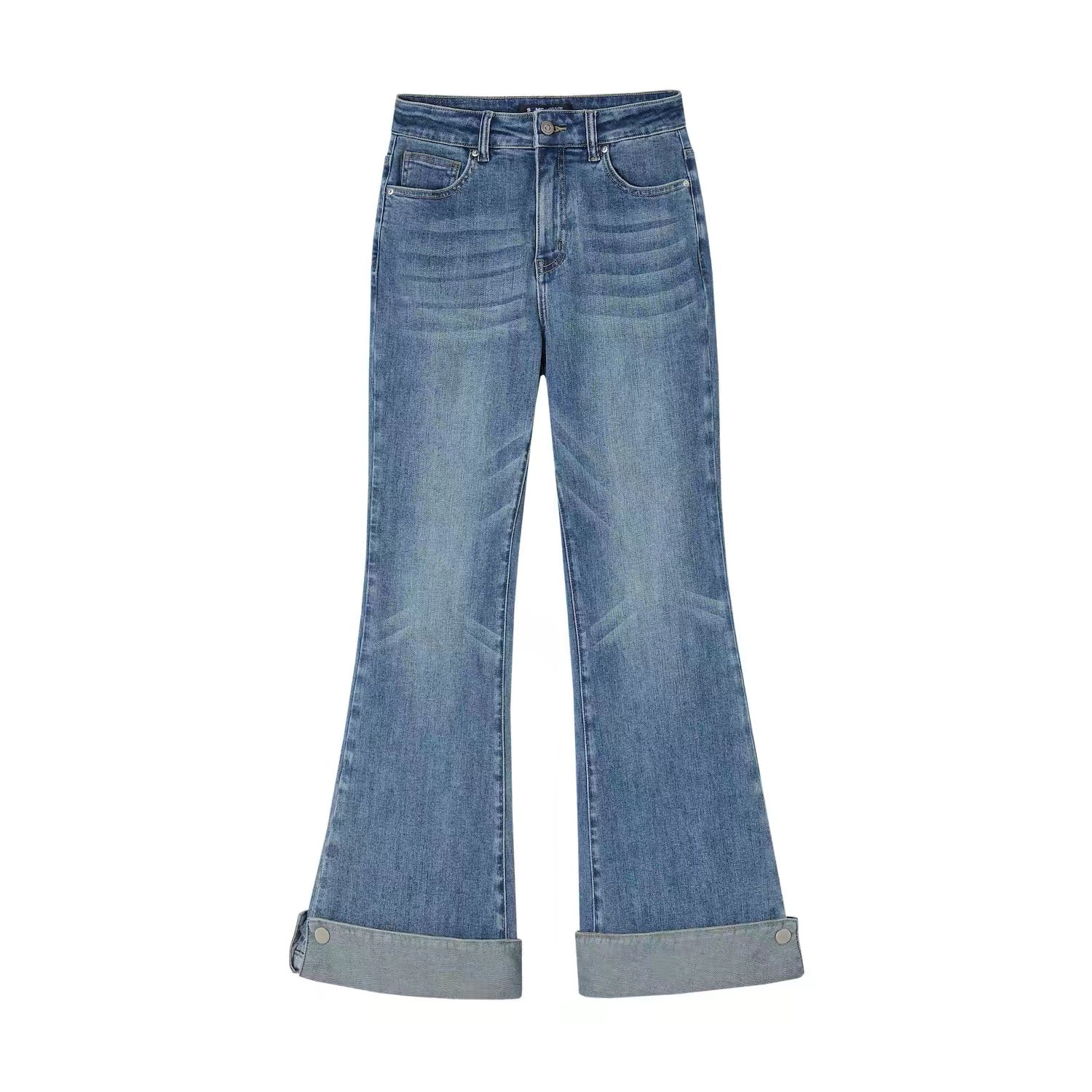 SOMESOWE Flip up micro flared jeans