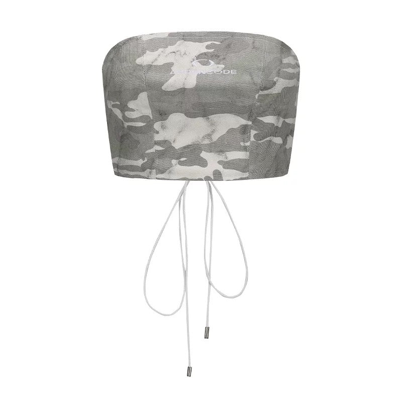 Arden Code Camouflage embroidery strap sleeveless vest