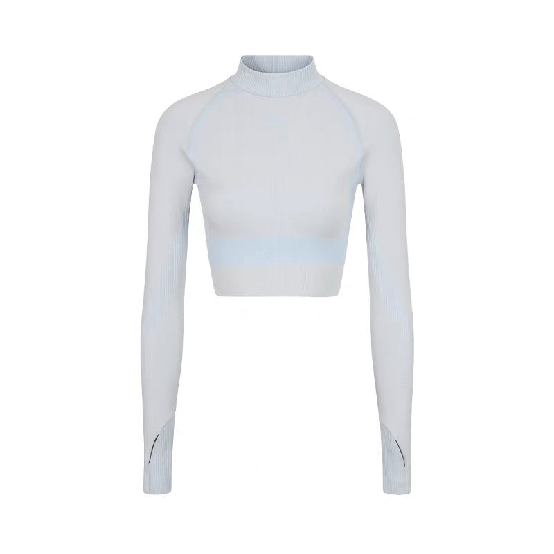 EDGII ED50AW13001&ED50AW13002 Integrated woven contrasting base top +yoga pants