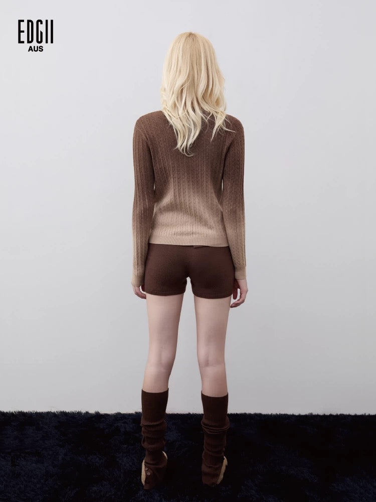 EDGII Gradient knitted cardigan