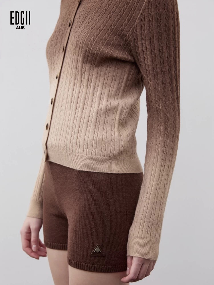 EDGII Gradient knitted cardigan