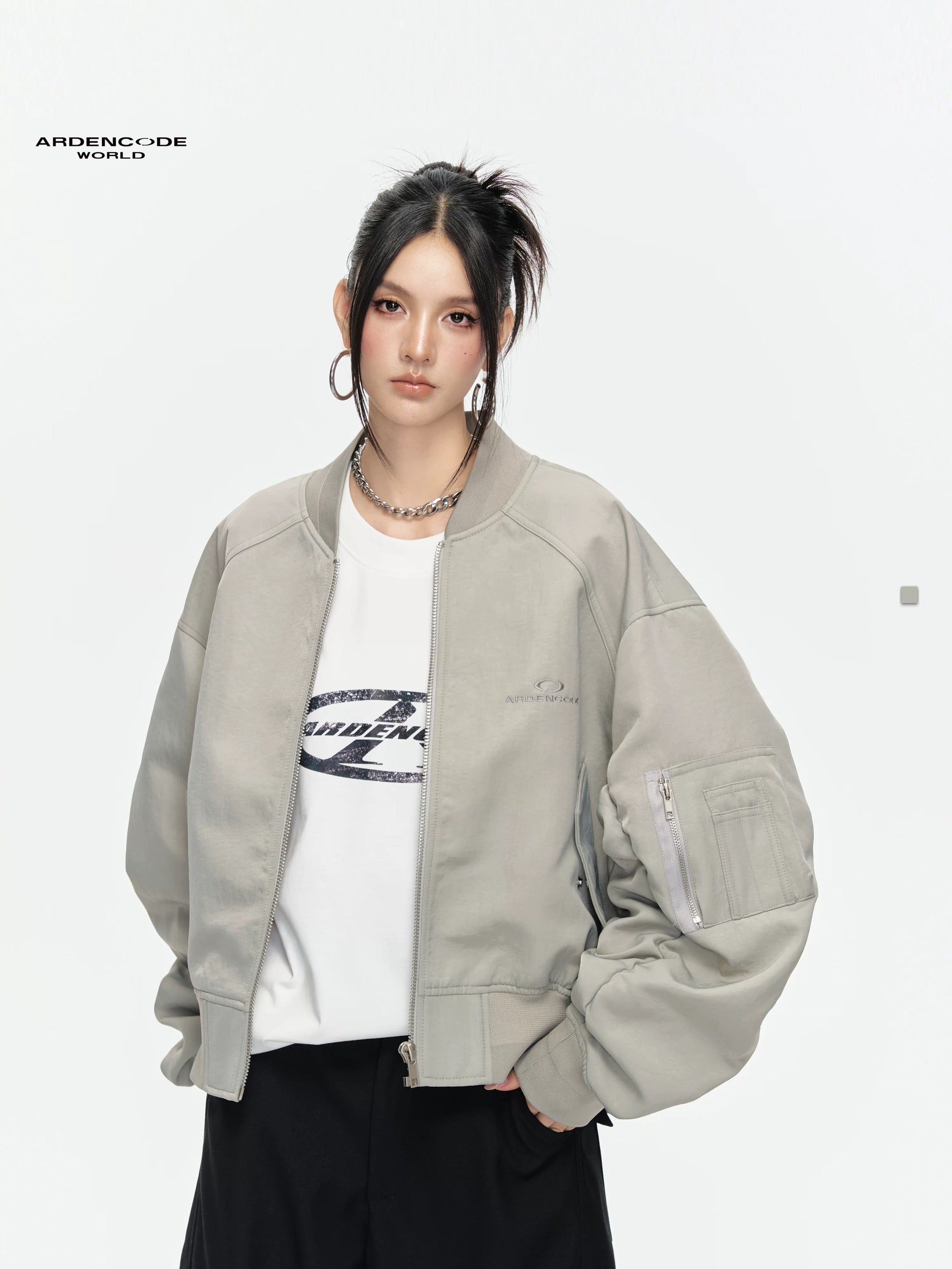 Arden Code Loose round neck jacket
