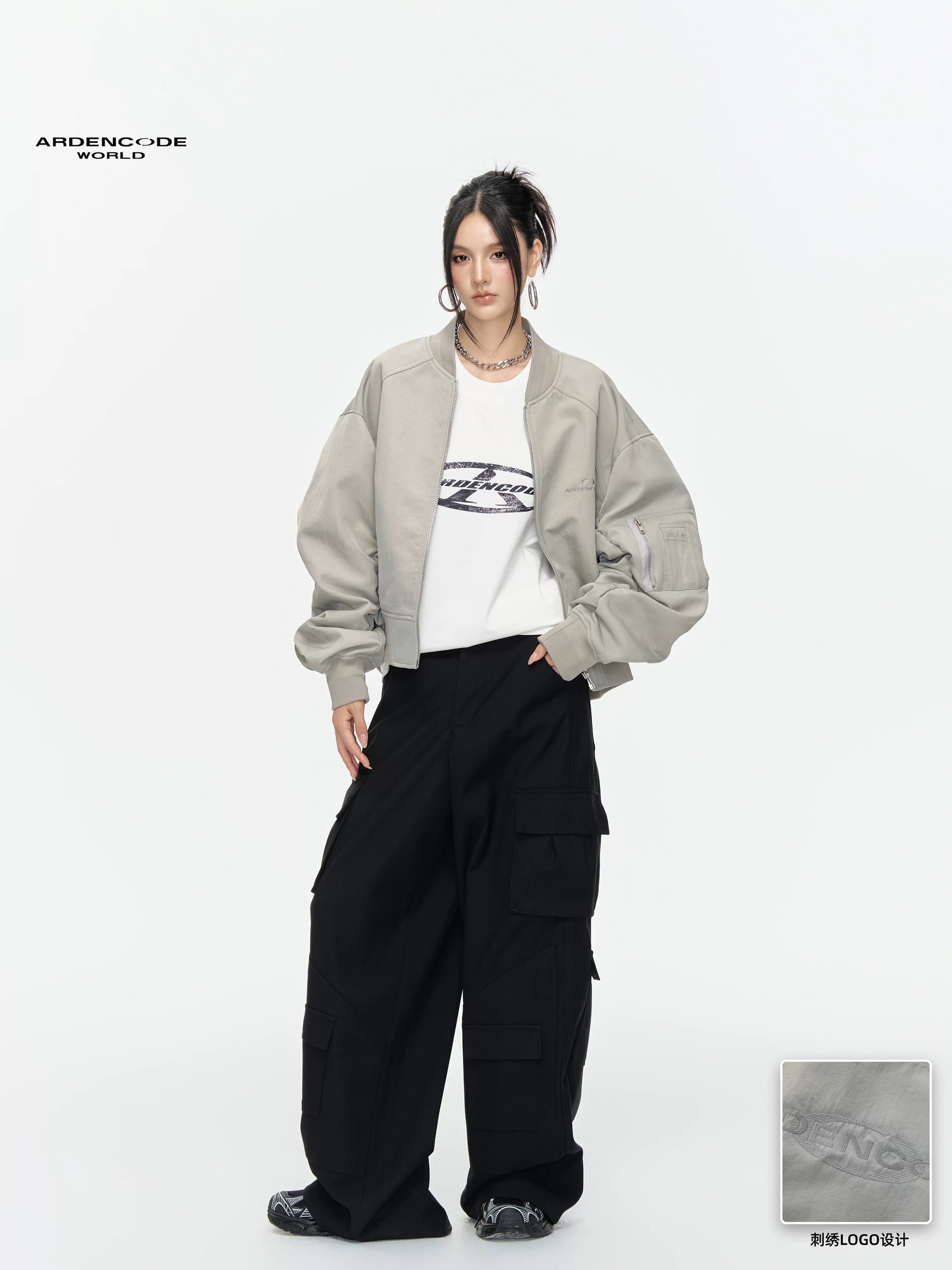 Arden Code Loose round neck jacket