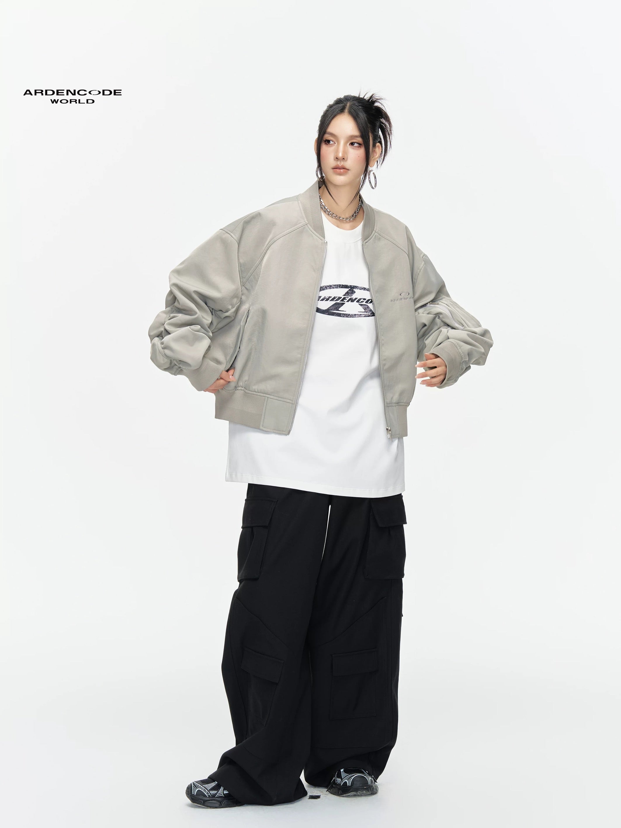Arden Code Loose round neck jacket