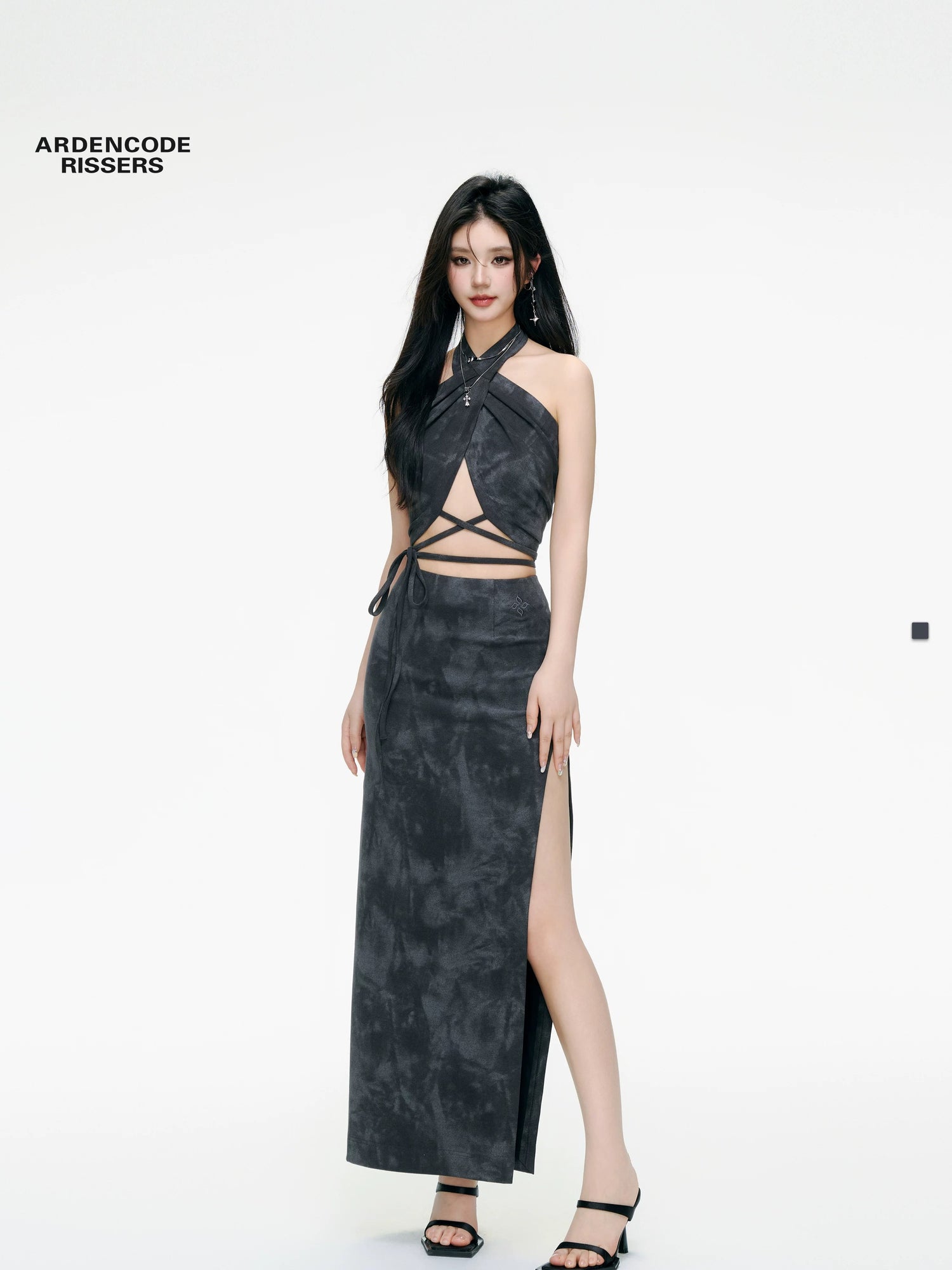 Arden Code Retro halter neck top + skirt