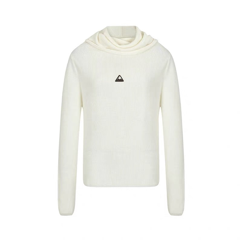 EDGII ED50AW12011 Hooded scarf knit base shirt