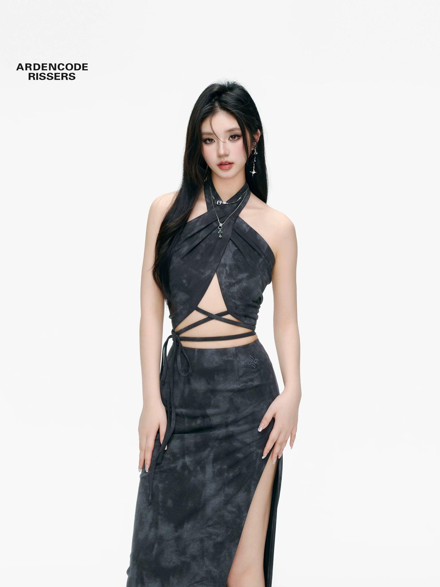 Arden Code Retro halter neck top + skirt