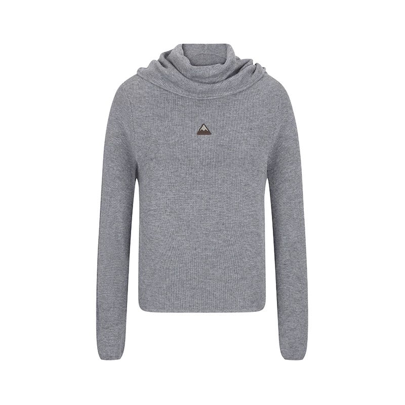 EDGII ED50AW12011 Hooded scarf knit base shirt