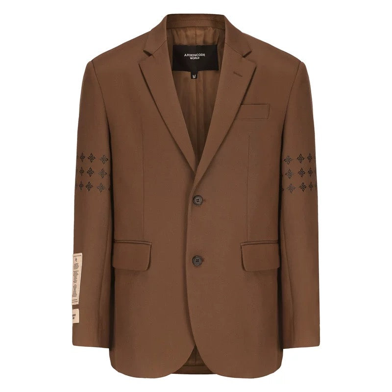 Arden Code Cross printed suit jacket + pants