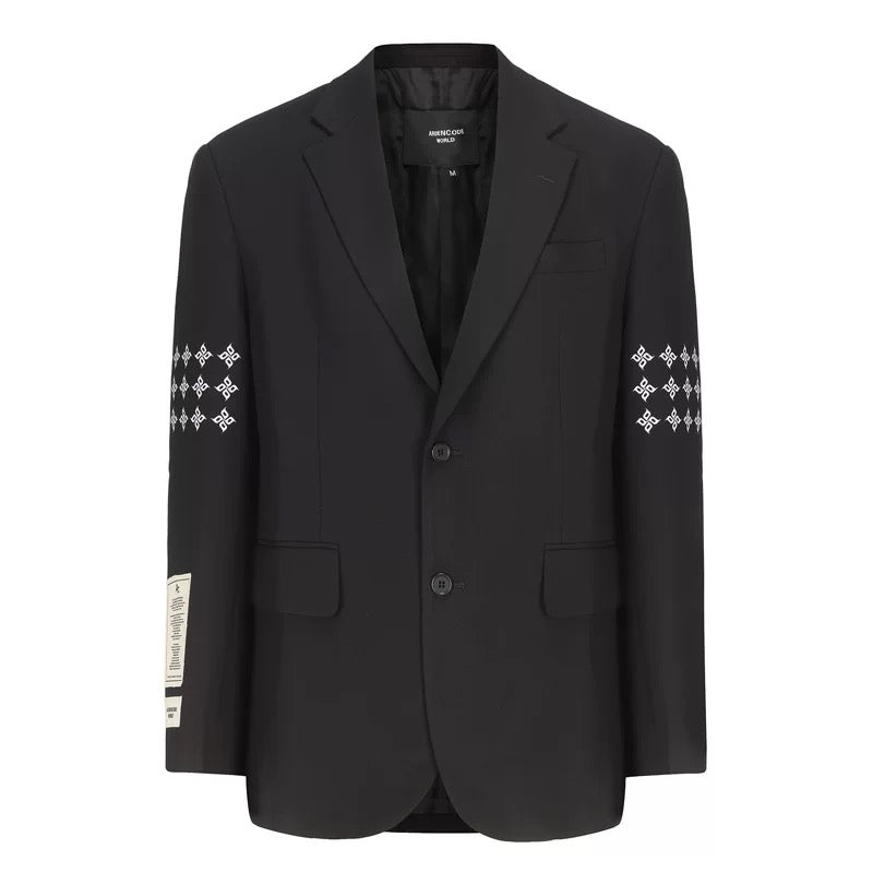 Arden Code Cross printed suit jacket + pants