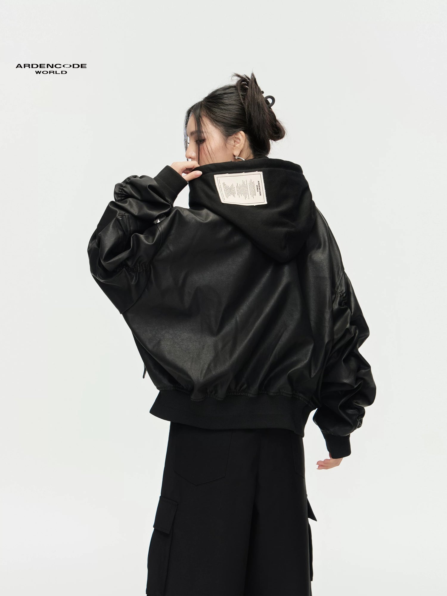 Arden Code Baseball leather jacket
