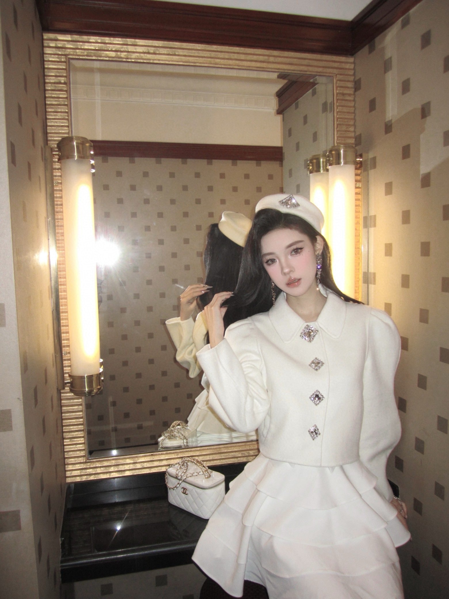 Masion Wester Double-Faced Woolen Short Coat(2color)