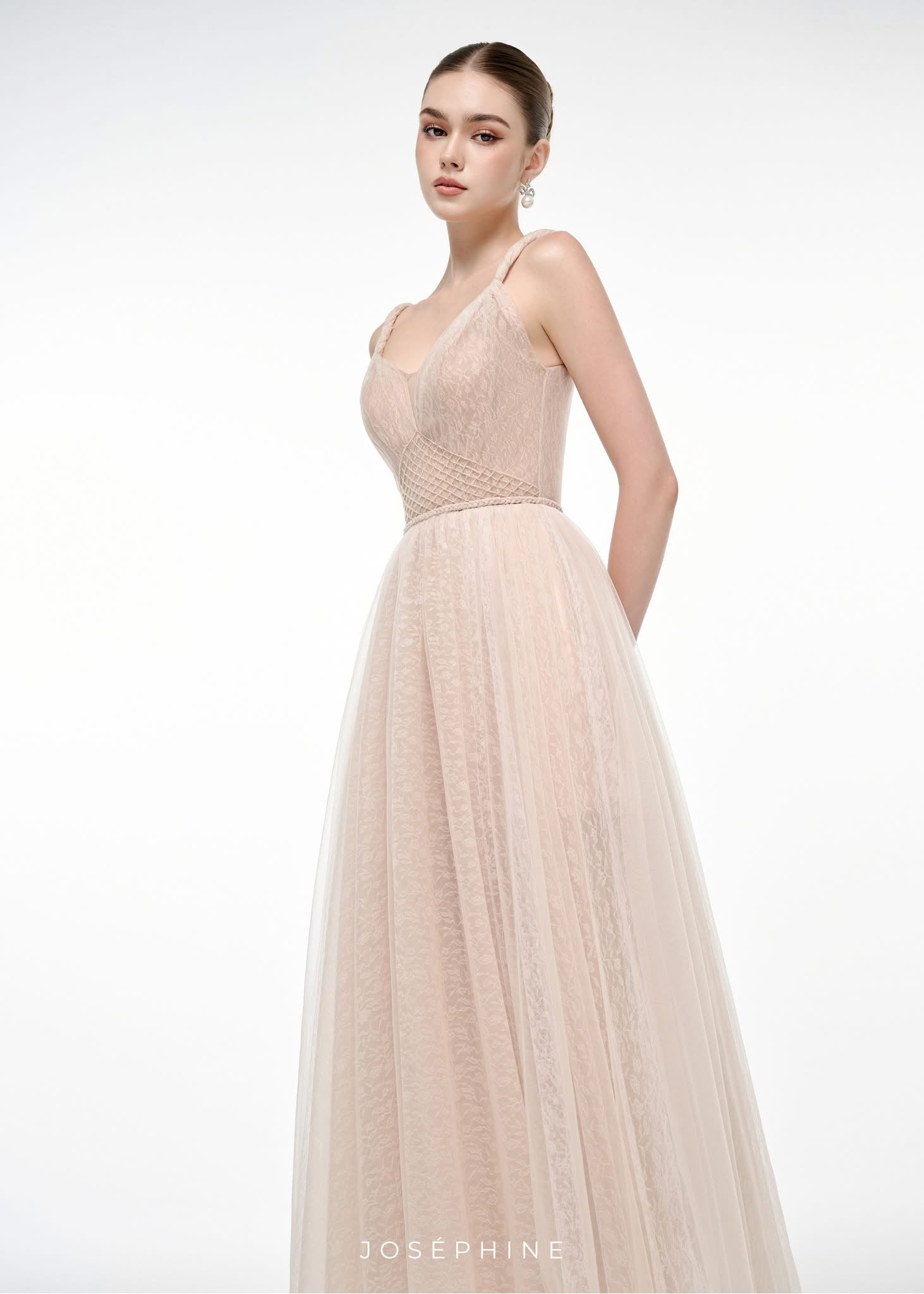 Josephine Velia Dress (Beige)