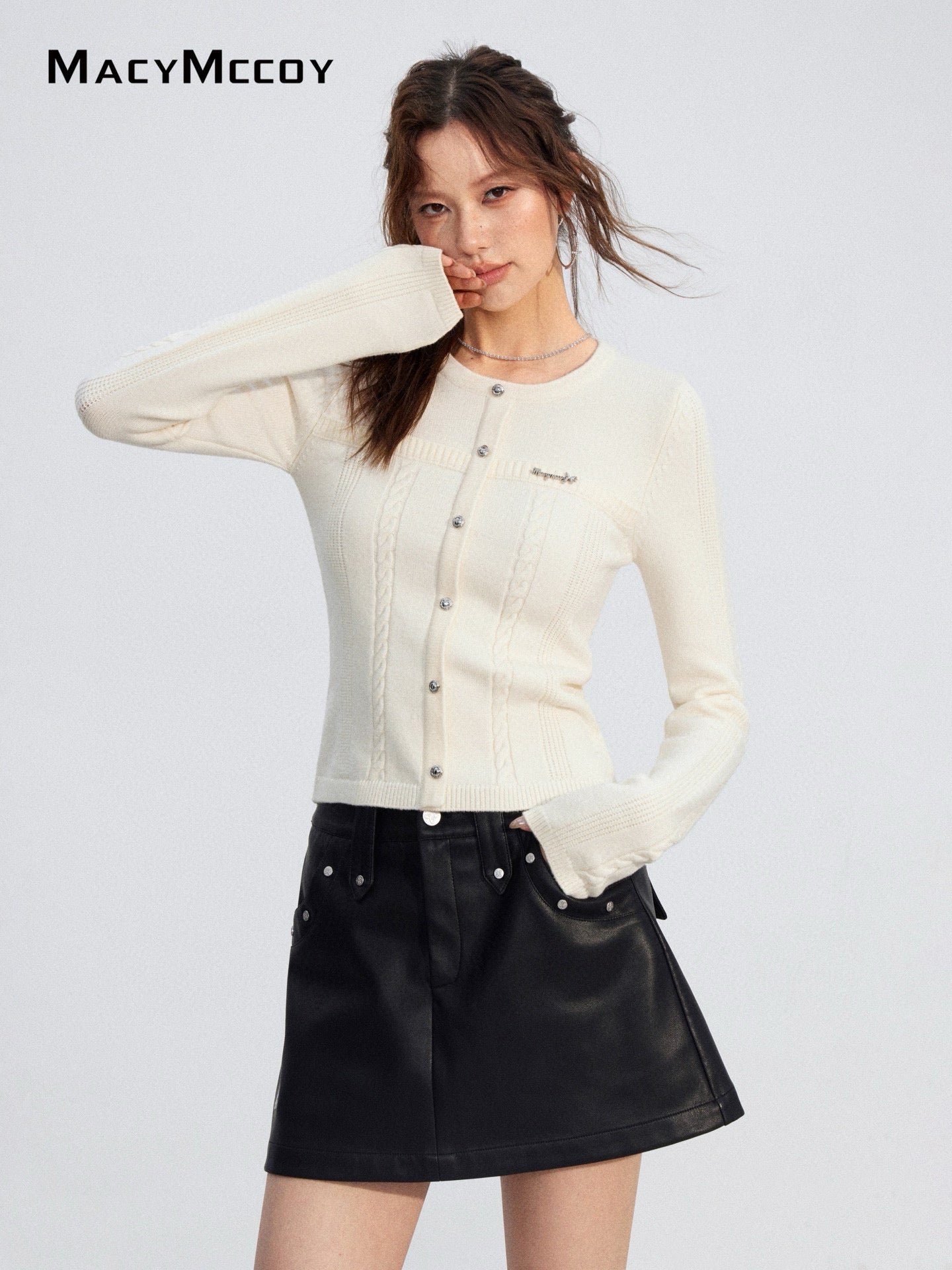 MacyMccoy MMC2025216 Twisted Knitted Top