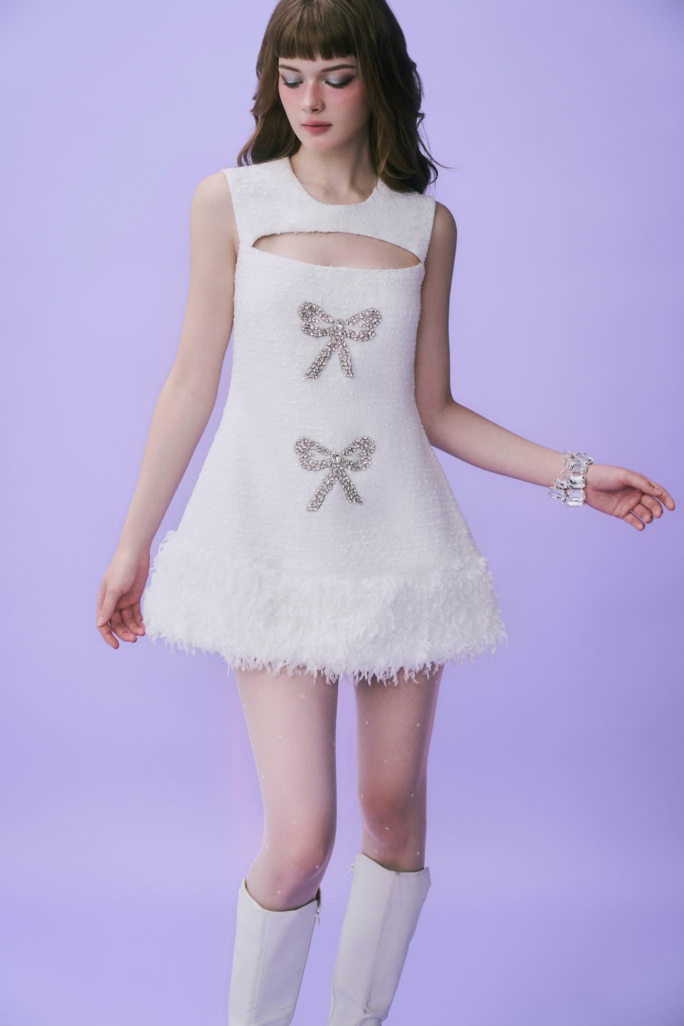 Deliciae LIZZY DRESS (WHITE)