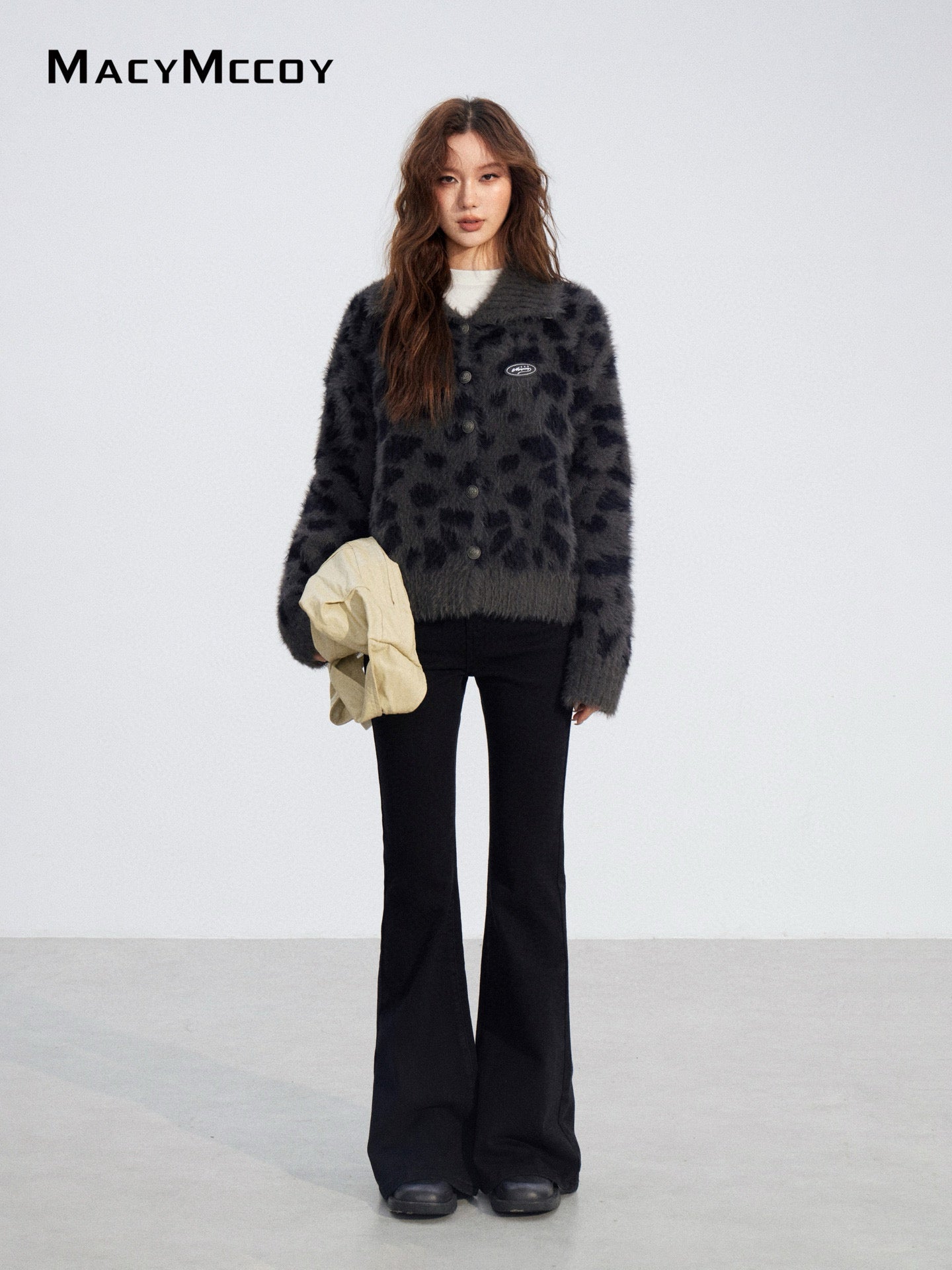 MacyMccoy MMC2025206 Mink fur leopard print sweater
