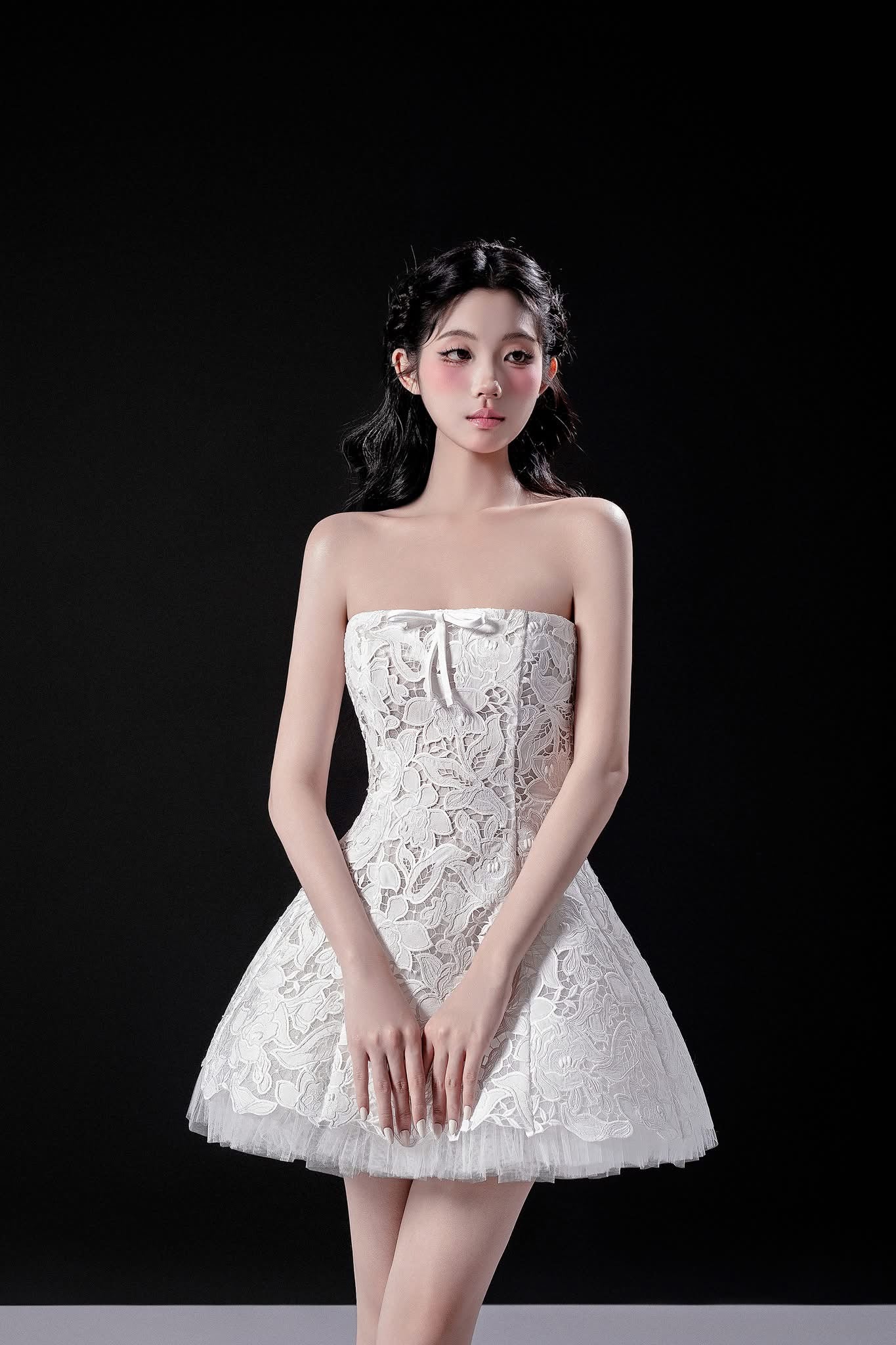 Raffiné AIMEE LACE TULLE MINI DRESS